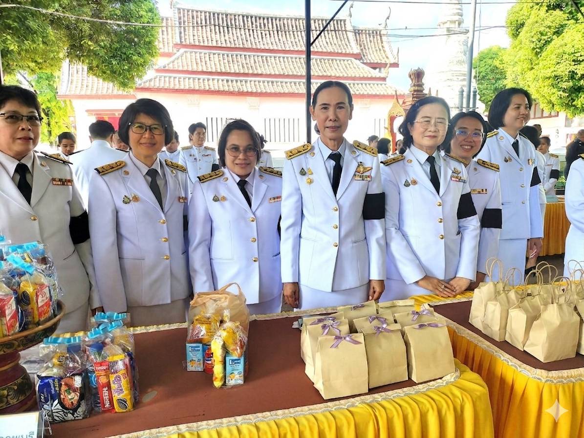 พช.ลพบุรี ร่วมพิธีเจริญพระพุทธมนต์และทำบุญตักบาตรถวายพระราชกุศลเนื่องในโอกาสพระราชพิธีมหามงคลเฉลิมพระชนมพรรษา ๔ รอบ สมเด็จพระนางเจ้าฯ พระบรมราชินี ๓ มิถุนายน ๒๕๖๙